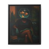 54 Mondays™ Project | Dim Lit Denial Den – Beverly Hills Edition | Cosmic Noir Wall Art | Limited Gold Max Fuega™ Signature | FSC-Certified Framed Matte Canvas