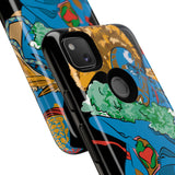 Indigenous Blue Google Pixel Tough Cases – Artistic Protective Covers | Fits Pixel 3 to Pixel 9 Pro | Licensed Design by Quuban Quinterro™