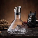 For Wine Lovers | @BuyMartianHome Luxury Iceberg Waterfall Wine Decanter | 1000ml Lead-Free Crystal Glass with Dual Filtration | Premium Barware for Enhanced Wine Experience