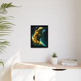 54 Mondays™ Project | Lone Orbit – Beverly Hills Edition | Astronaut Deep Space Portrait | Cosmic Noir Wall Art | Limited Gold Max Fuega™ Signature | FSC-Certified Framed Matte Canvas