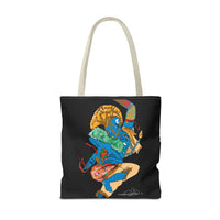 Indigenous Blue Limited Edition Tote Bag – Signed Collectible Art Bag by CIQ Designs x Buy Martian Merch™ | Numbered Series of 100 with Digital Certificate