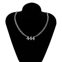 Your Fave Travel Merch | Angel Number Necklaces | Niche Punk Debutante Hip Hop Clavicle Chain | Various Iron Metal Colors