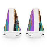 Your Fave Travel Kicks | Limited Edition Royal Bliss Anime Women's High-Top Canvas Sneaker (Lakers Glitter Version)