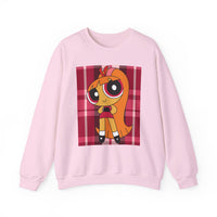 Your Fave Travel Merch | Blossom Pink Anime Plaid Unisex Sweatshirt (Various Colors)