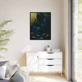 54 Mondays™ Project | Keeper of the Tide – Beverly Hills Edition | Stormtide Serpentine Cosmic Noir Wall Art | Limited Gold Max Fuega™ Signature | FSC-Certified Framed Matte Canvas