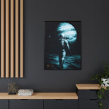 54 Mondays™ Project | Silent Giant – Beverly Hills Edition | Astronaut Facing Gas Giant | Cosmic Noir Wall Art | Limited Gold Max Fuega™ Signature | FSC-Certified Framed Matte Canvas