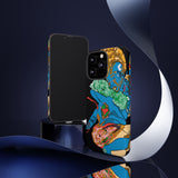 Indigenous Blue iPhone Tough Cases – Artistic Protective Covers | Fits iPhone 8 to iPhone 16 Pro Max | Licensed Design by Quuban Quinterro™