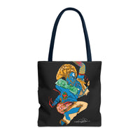 Indigenous Blue Limited Edition Tote Bag – Signed Collectible Art Bag by CIQ Designs x Buy Martian Merch™ | Numbered Series of 100 with Digital Certificate