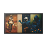 54 Mondays™ Project | Out Sight Out of Mind Out of Love – Beverly Hills Edition | Cosmic Noir Triptych | Limited Gold Max Fuega™ Signature | FSC-Certified Framed Matte Canvas