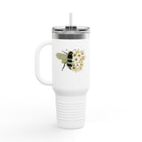 54 Mondays Project™ | Diary of an Evolved Menace™ BPA-FREE Stainless Steel Double Wall Insulated Travel Mug (40oz) | Straw & Lid Included | Bee Only