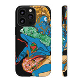 Indigenous Blue iPhone Tough Cases – Artistic Protective Covers | Fits iPhone 8 to iPhone 16 Pro Max | Licensed Design by Quuban Quinterro™