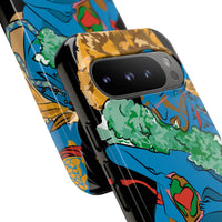Indigenous Blue Google Pixel Tough Cases – Artistic Protective Covers | Fits Pixel 3 to Pixel 9 Pro | Licensed Design by Quuban Quinterro™