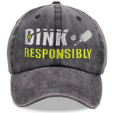 Pickleball Hat For Men Women, Adjustable Embroidered Wash Cotton Unisex Baseball Cap