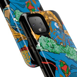 Indigenous Blue Google Pixel Tough Cases – Artistic Protective Covers | Fits Pixel 3 to Pixel 9 Pro | Licensed Design by Quuban Quinterro™