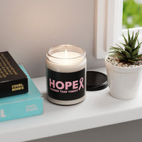 Hope Candle – “Tougher Than Tumors” Pink Ribbon Soy Candle | Breast Cancer Awareness Gift for Survivor, Fighter, or Supporter | Scented or Unscented