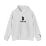 Buy Martian Merch™ Gothalina Hoodie – Embroidered Gold Martian Head | Unisex Pullover in White, Ash, Light Pink, or Light Blue