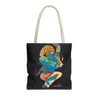 Indigenous Blue Limited Edition Tote Bag – Signed Collectible Art Bag by CIQ Designs x Buy Martian Merch™ | Numbered Series of 100 with Digital Certificate