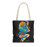 Indigenous Blue Limited Edition Tote Bag – Signed Collectible Art Bag by CIQ Designs x Buy Martian Merch™ | Numbered Series of 100 with Digital Certificate
