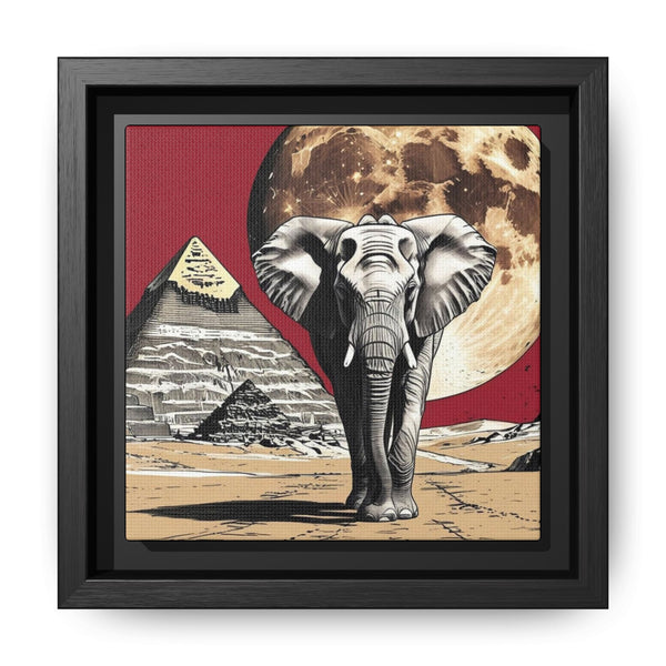 Dreams Remembered – Framed Elephant Canvas Art | Crimson Legacy Decor, Gift for Visionary Women | International Shipping Available