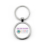 Save Our Children™ Children of Diversity Stainless Steel Keychain | Awareness Key Ring