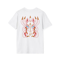 Your Fave Travel Tee | Buy Martian Merch™ AguaFuega White Kitsune Unisex Softstyle T-Shirt | (Inspired By LoveCraft Country)