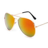Colorful Film Reflective Sunglasses: Unisex Toad Pilot Style, High-Quality Alloy Frame, Resin Lens - Shop Now!