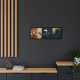 54 Mondays™ Project | Out Sight Out of Mind Out of Love – Beverly Hills Edition | Cosmic Noir Triptych | Limited Gold Max Fuega™ Signature | FSC-Certified Framed Matte Canvas