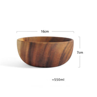 Large Wooden Round Salad Soup Dining Raw Wood Bowl Raw Wood Plate, Solid Wood Plate, Tableware, Wooden Fruit Plate, Dried Fruit Bowls