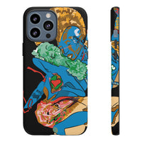Indigenous Blue iPhone Tough Cases – Artistic Protective Covers | Fits iPhone 8 to iPhone 16 Pro Max | Licensed Design by Quuban Quinterro™