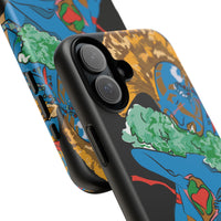 Indigenous Blue iPhone Tough Cases – Artistic Protective Covers | Fits iPhone 8 to iPhone 16 Pro Max | Licensed Design by Quuban Quinterro™