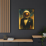 54 Mondays™ Project | Astronaut Tuxedo Portrait – Beverly Hills Edition | Cosmic Noir Wall Art | Limited Gold Max Fuega™ Signature | FSC-Certified Framed Matte Canvas