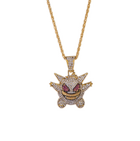 Your Fave Travel Merch | Quirky Cartoon Fairy Geng Gang Halloween Pendant Baokemeng Diamond - esque 23-inch Necklace