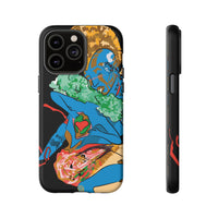 Indigenous Blue iPhone Tough Cases – Artistic Protective Covers | Fits iPhone 8 to iPhone 16 Pro Max | Licensed Design by Quuban Quinterro™