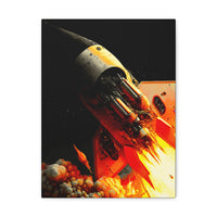 Buy Martian Merch ™ | Space City HTX MJM | Mars (Steampunk Rocket) Premium Gallery Wrap (Various Sizes)