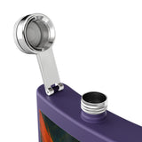 54 Mondays™ Project | Mona Marlowe: The Winged Reckoning – Beverly Hills Edition | Cosmic Noir Fantasy Valkyrie Stainless Steel Flask (6oz)