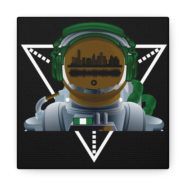 Buy Martian Merch ™ | Space City HTX MJM | JATQ Astronaut HTX Skyline 6x6 Premium Gallery Wrap