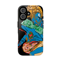 Indigenous Blue iPhone Tough Cases – Artistic Protective Covers | Fits iPhone 8 to iPhone 16 Pro Max | Licensed Design by Quuban Quinterro™