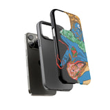 Indigenous Blue iPhone Tough Cases – Artistic Protective Covers | Fits iPhone 8 to iPhone 16 Pro Max | Licensed Design by Quuban Quinterro™