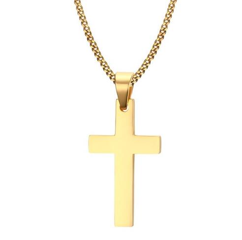 @BuyMartianJewelry | M633™  God First Classic Unisex Water-Resistant Stainless Steel Cross Pendant Necklace 24 | Colors : Gold, Silver, Black | Non-Toxic | Anti-Corrosion | High Polish Finish