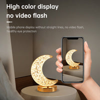 Modern Sophisticated Glamorous Galaxy Touch Night Lights Bedside | Shapes Moon Star Decoration | Exquisite Bedroom Atmosphere