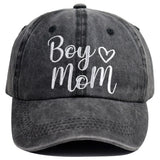 Boy Mom Hat For Women, Mother's Day Birthday Mama Gifts, Adjustable Embroidered Wash Cotton Baseball Cap