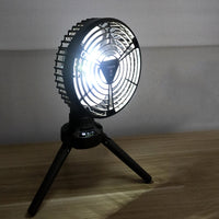 1Pc 10400mah Portable Camping Fan With LED Light Rechargeable Tripod Tent Hanging Fan Lantern Portable Foldable Oscillating Table Fan With 3 Brightness 4 Speeds