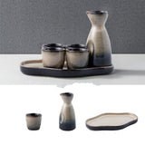 For Wine Lovers | @BuyMartianHome Elegant Japanese Ceramic Sake Cup Set with Warmer Tray | Retro-Inspired Wine Set for Spirits