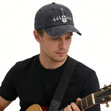 2pcs Guitar Accessories Baseball Cap Guitar Hat Gifts For Women and Men, Adjustable Embroidered Wash Cotton Unisex Baseball Cap