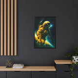 54 Mondays™ Project | Lone Orbit – Beverly Hills Edition | Astronaut Deep Space Portrait | Cosmic Noir Wall Art | Limited Gold Max Fuega™ Signature | FSC-Certified Framed Matte Canvas