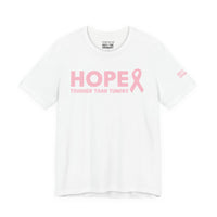 Breast Cancer Awareness T-Shirt – Hope Tougher Than Tumors™ & QUEENS DON’T QUIT™ Unisex Jersey Tee | Inspirational Gift for Survivor, Fighter, or Supporter