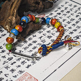 @BuyMartianJewelry | Handmade Colorful Stone Beaded Bracelet – String Finish with Silver Accents | Unisex Boho Jewelry - SHIPS VIA USPS (This Week Only)