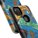 Indigenous Blue Google Pixel Tough Cases – Artistic Protective Covers | Fits Pixel 3 to Pixel 9 Pro | Licensed Design by Quuban Quinterro™