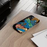 Indigenous Blue iPhone Tough Cases – Artistic Protective Covers | Fits iPhone 8 to iPhone 16 Pro Max | Licensed Design by Quuban Quinterro™