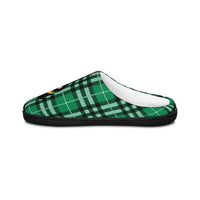 Your Fave Travel Merch | Buttercup Pow Skull Anime Green Plaid Women's Indoor Slippers (Naija Green Version)